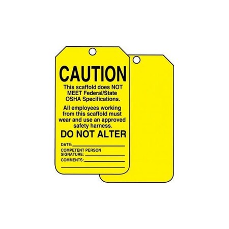 Accuform RP-Plastic, 3-1/4 in Width, 0.075 in Height, , 5 PK TSS102LTM